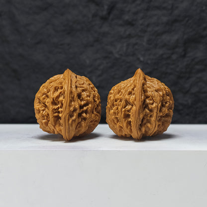 "Gazing at the Moon" Wang Yue SZ-SS-022902 Masterpiece Wenwan Walnuts Pair | 43.0mm x 41.0mm | SZ-SS-022902