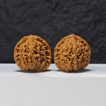 "Gazing at the Moon" Wang Yue SZ-SS-022902 Masterpiece Wenwan Walnuts Pair | 43.0mm x 41.0mm | SZ-SS-022902