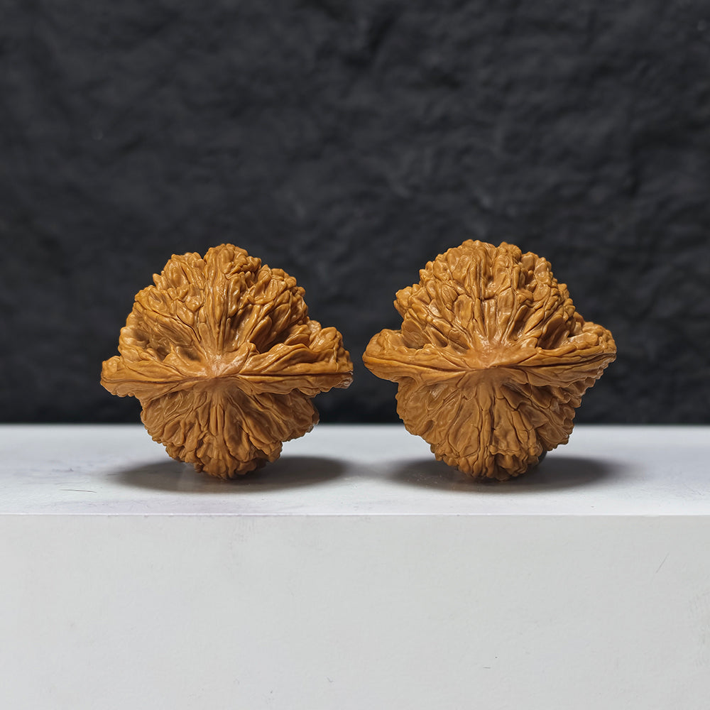 "Gazing at the Moon" Wang Yue SZ-SS-022902 Masterpiece Wenwan Walnuts Pair | 43.0mm x 41.0mm | SZ-SS-022902
