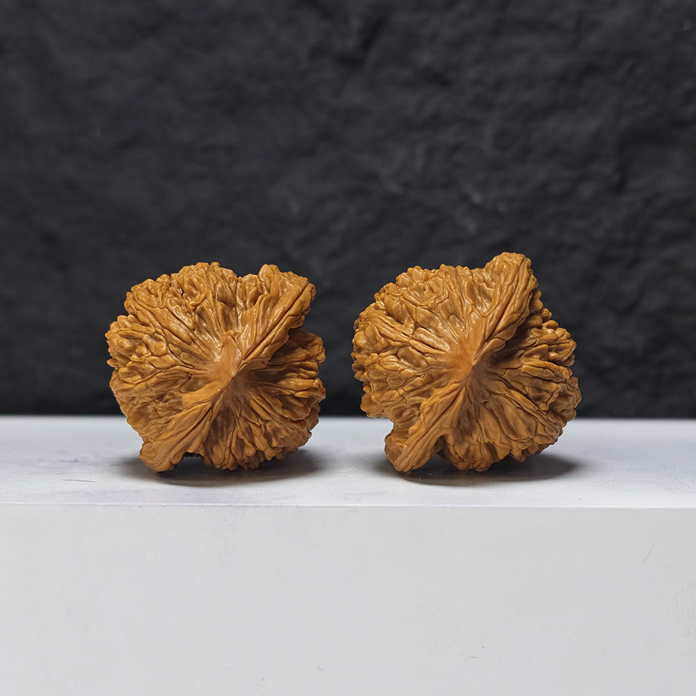 "Gazing at the Moon" Wang Yue SZ-SS-022902 Masterpiece Wenwan Walnuts Pair | 43.0mm x 41.0mm | SZ-SS-022902