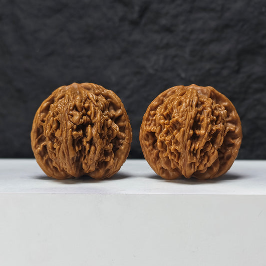 "Lion Tiger Beast" Shi Hu Shou HT-SSSS-001884 Supreme Masterpiece Wenwan Walnuts Pair | 46.0mm x 42.0mm | HT-SSSS-001884