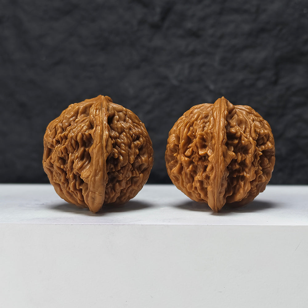 "Lion Tiger Beast" Shi Hu Shou HT-SSSS-001884 Supreme Masterpiece Wenwan Walnuts Pair | 46.0mm x 42.0mm | HT-SSSS-001884