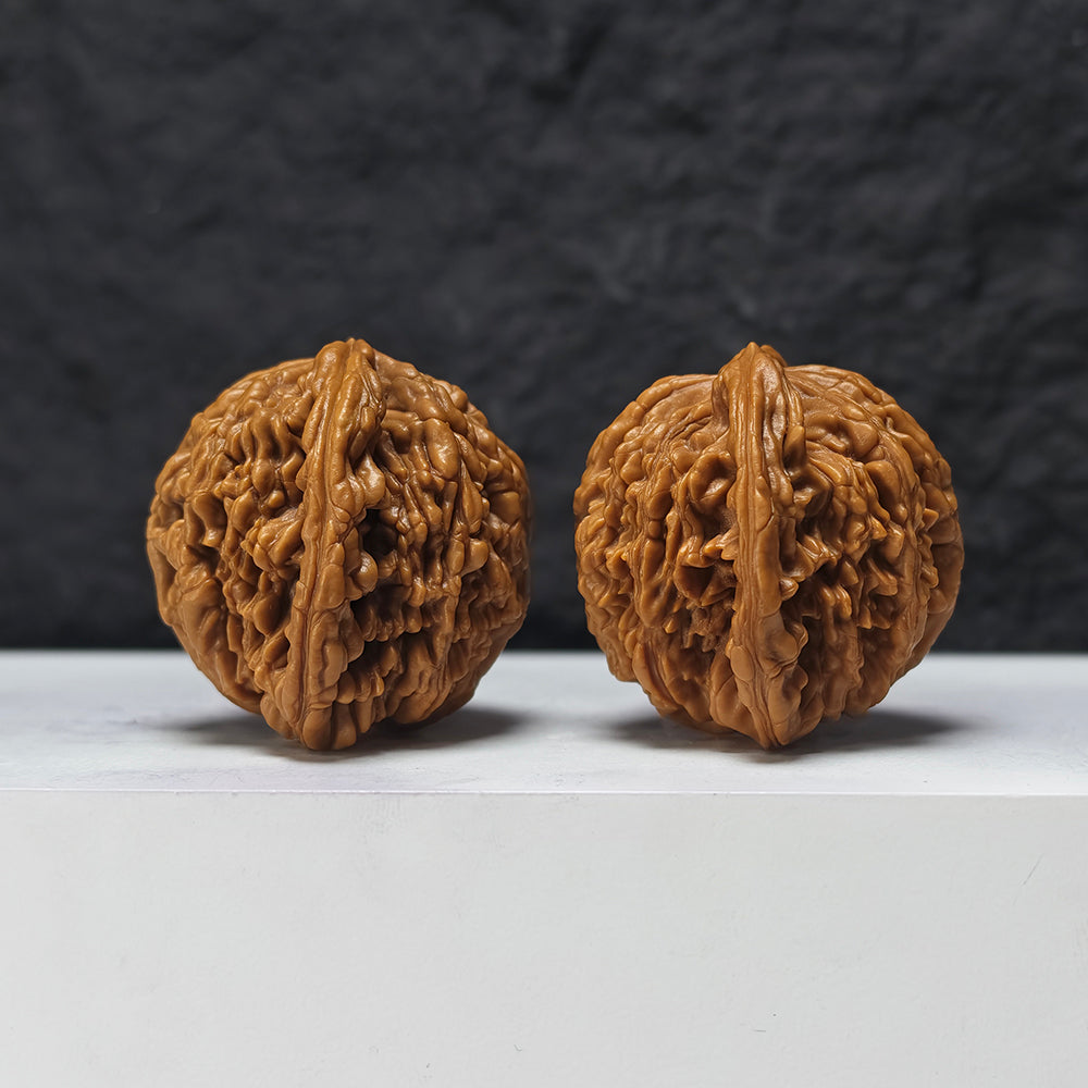 "Lion Tiger Beast" Shi Hu Shou HT-SSSS-001884 Supreme Masterpiece Wenwan Walnuts Pair | 46.0mm x 42.0mm | HT-SSSS-001884