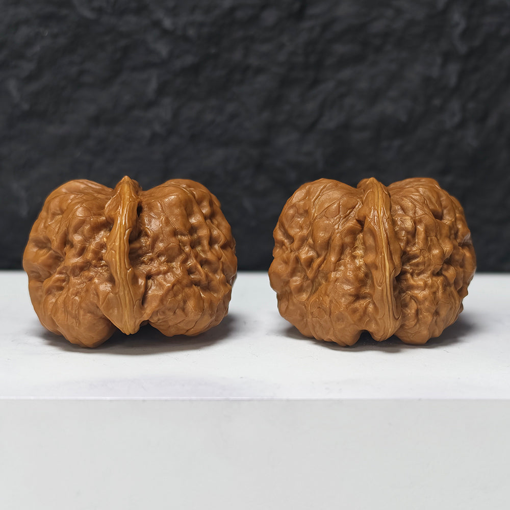 "Toad Head" Ha Ma Tou HMT-SS-004913 Masterpiece Wenwan Walnuts Pair | 41.0mm x 44.0mm | HMT-SS-004913