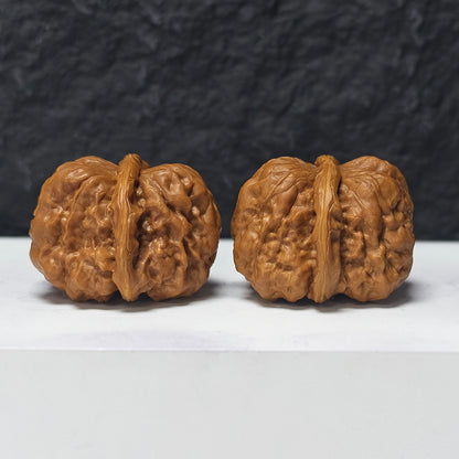 "Toad Head" Ha Ma Tou HMT-SS-004913 Masterpiece Wenwan Walnuts Pair | 41.0mm x 44.0mm | HMT-SS-004913