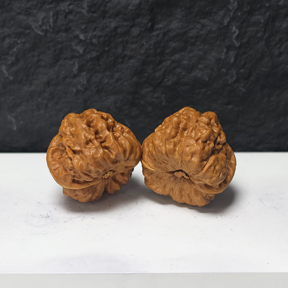 "Toad Head" Ha Ma Tou HMT-SS-004913 Masterpiece Wenwan Walnuts Pair | 41.0mm x 44.0mm | HMT-SS-004913