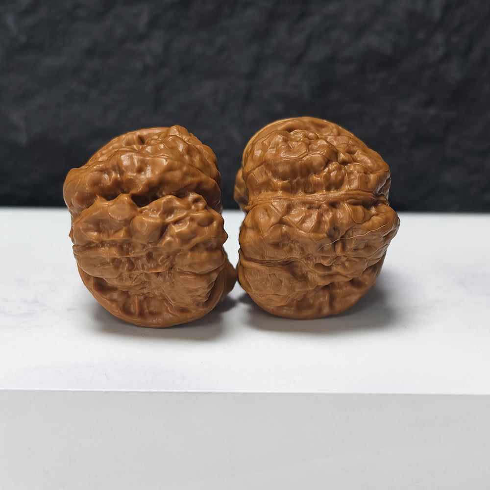 "Toad Head" Ha Ma Tou HMT-SS-004913 Masterpiece Wenwan Walnuts Pair | 41.0mm x 44.0mm | HMT-SS-004913