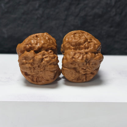 "Toad Head" Ha Ma Tou HMT-SS-004913 Masterpiece Wenwan Walnuts Pair | 41.0mm x 44.0mm | HMT-SS-004913