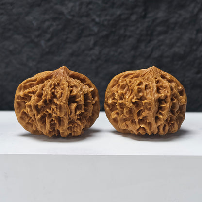 "Beijing Chicken Heart - Condor" Beijing Ji Xin Zuo Shan Diao YX-E-177921 Collector Wenwan Walnuts Pair | 47.0mm x 45.0mm | YX-E-177921