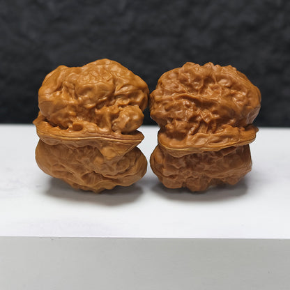 "Toad Head" Ha Ma Tou HMT-SS-003897 Masterpiece Wenwan Walnuts Pair | 40.0mm x 45.0mm | HMT-SS-003897