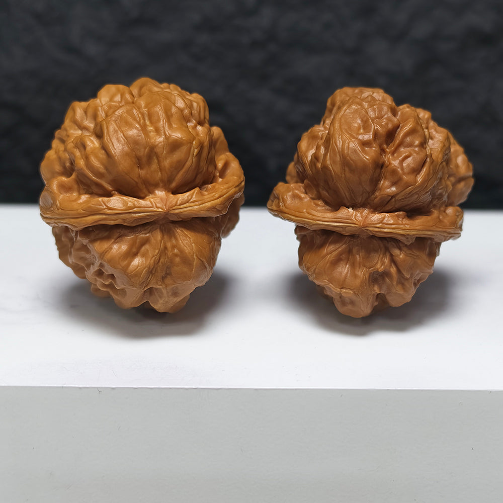 "Toad Head" Ha Ma Tou HMT-SS-003897 Masterpiece Wenwan Walnuts Pair | 40.0mm x 45.0mm | HMT-SS-003897