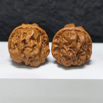 "Toad Head" Ha Ma Tou HMT-SS-003897 Masterpiece Wenwan Walnuts Pair | 40.0mm x 45.0mm | HMT-SS-003897