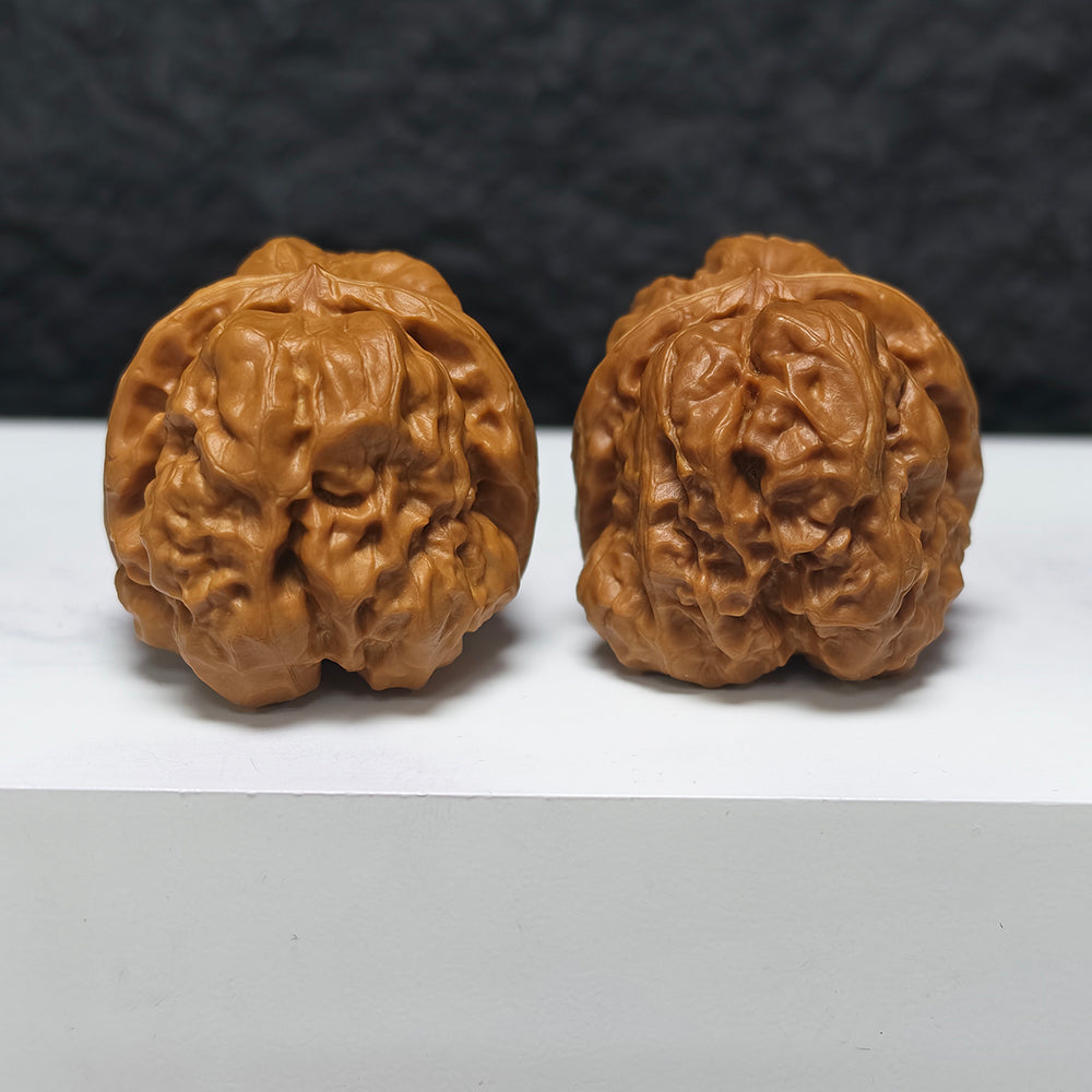"Toad Head" Ha Ma Tou HMT-SS-003897 Masterpiece Wenwan Walnuts Pair | 40.0mm x 45.0mm | HMT-SS-003897