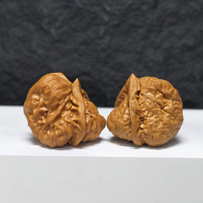 "Awakening Lion - Poison Dart Frog" Xing Shi Jian Du Wa YX-E-174879 Collector Wenwan Walnuts Pair | 37.0mm x 41.0mm | YX-E-174879