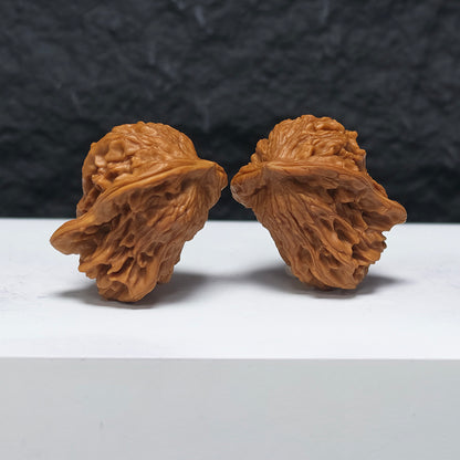 "Dolphin" Hai Tun YX-E-181929 Collector Wenwan Walnuts Pair | 32.0mm x 36.0mm | YX-E-181929