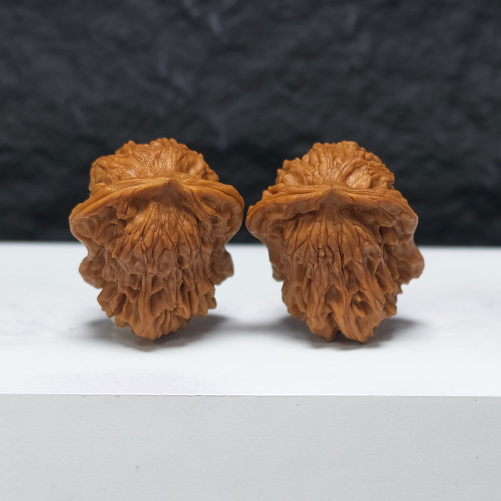 "Dolphin" Hai Tun YX-E-181929 Collector Wenwan Walnuts Pair | 32.0mm x 36.0mm | YX-E-181929