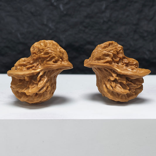 "Mandarin Duck Bird" Yuan Yang Xiao Niao YX-E-180928 Collector Wenwan Walnuts Pair | 33.0mm x 38.0mm | YX-E-180928