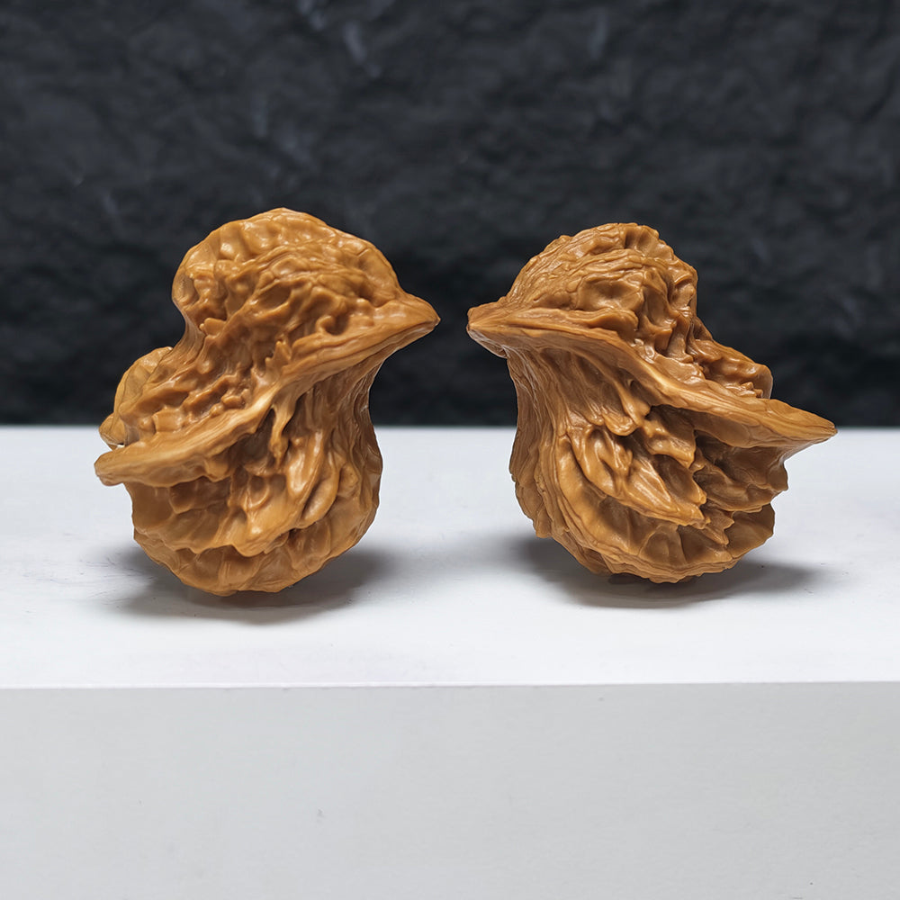 "Mandarin Duck Bird" Yuan Yang Xiao Niao YX-E-180928 Collector Wenwan Walnuts Pair | 33.0mm x 38.0mm | YX-E-180928