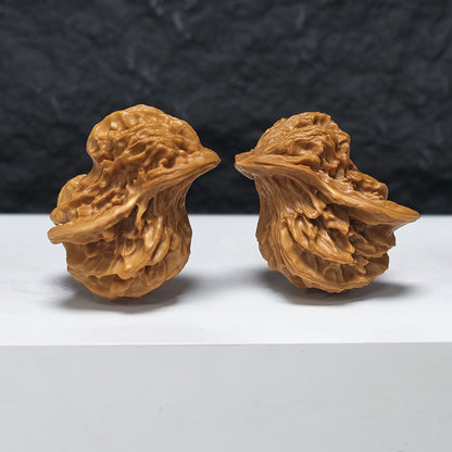 "Mandarin Duck Bird" Yuan Yang Xiao Niao YX-E-180928 Collector Wenwan Walnuts Pair | 33.0mm x 38.0mm | YX-E-180928