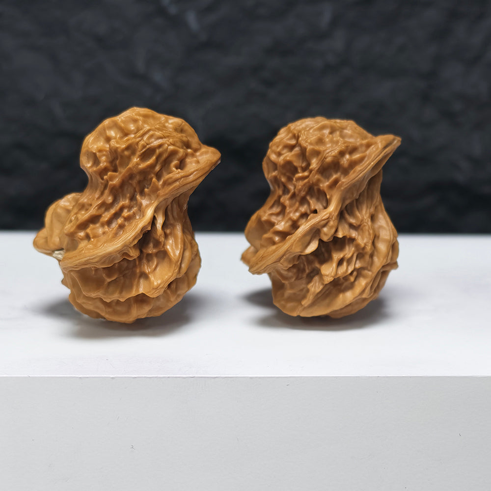 "Mandarin Duck Bird" Yuan Yang Xiao Niao YX-E-180928 Collector Wenwan Walnuts Pair | 33.0mm x 38.0mm | YX-E-180928