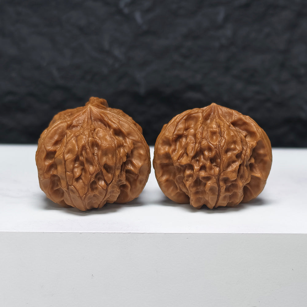 "Imperial Seal Owl Three-Ridge" Yu Xi Mao Tou Ying San Leng YX-E-182930 Collector Wenwan Walnuts Pair | 37.0mm x 37.0mm | YX-E-182930