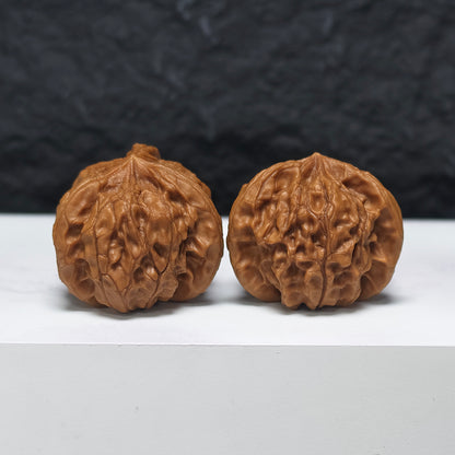 "Imperial Seal Owl Three-Ridge" Yu Xi Mao Tou Ying San Leng YX-E-182930 Collector Wenwan Walnuts Pair | 37.0mm x 37.0mm | YX-E-182930