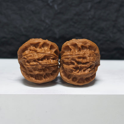 "Imperial Seal Owl Three-Ridge" Yu Xi Mao Tou Ying San Leng YX-E-182930 Collector Wenwan Walnuts Pair | 37.0mm x 37.0mm | YX-E-182930