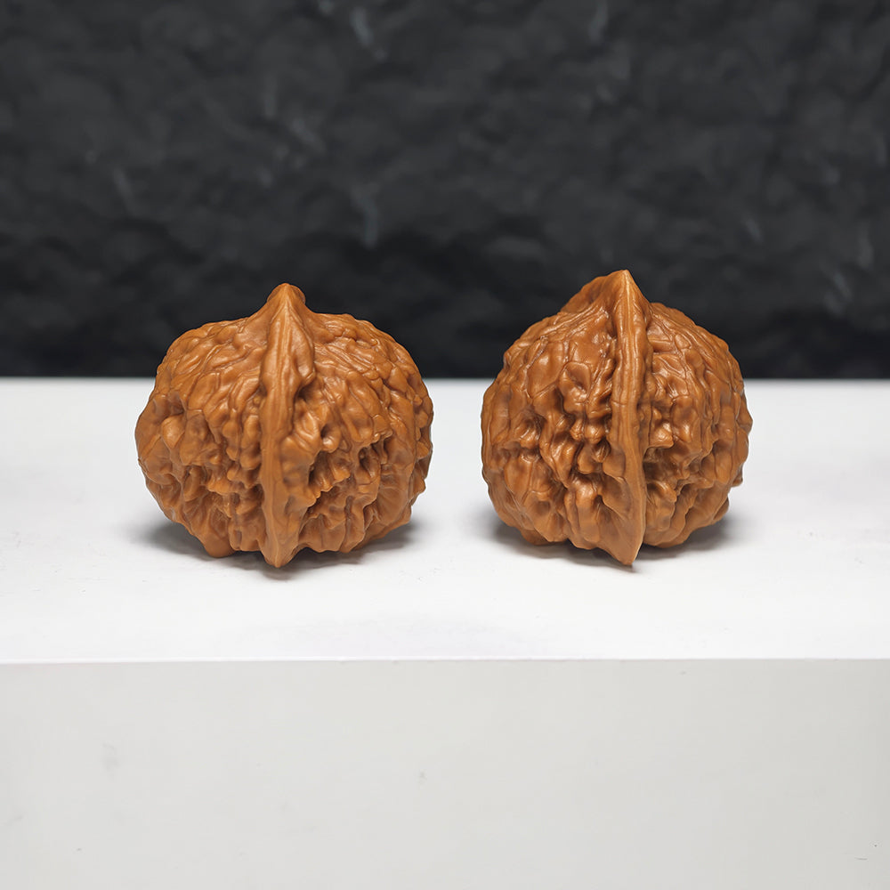 "Petite Ant Ravine" Xiu Zhen Ma Yi Gou GZM-S-001924 Collector Wenwan Walnuts Pair | 30.0mm x 34.0mm | GZM-S-001924