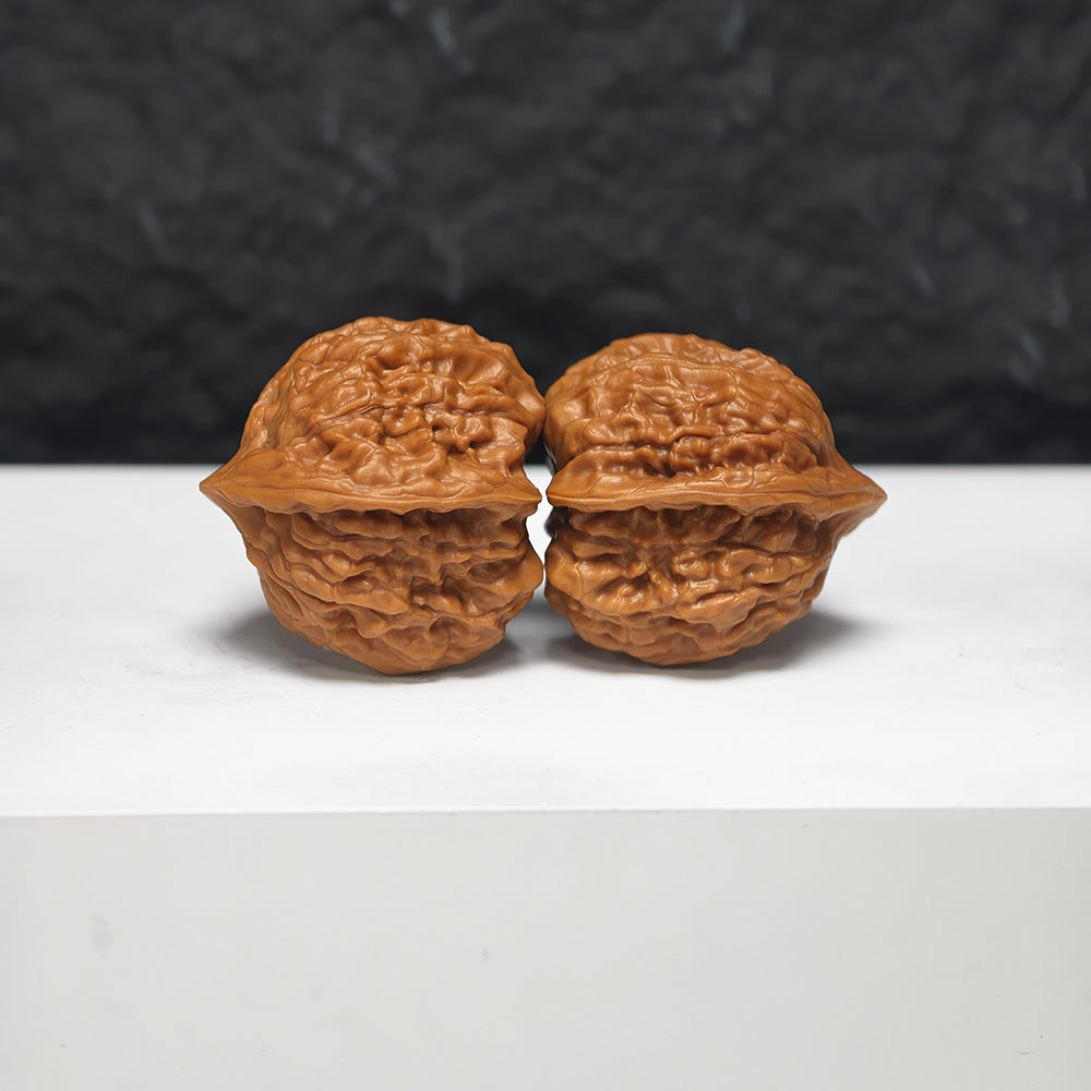 "Petite Ant Ravine" Xiu Zhen Ma Yi Gou GZM-S-001924 Collector Wenwan Walnuts Pair | 30.0mm x 34.0mm | GZM-S-001924