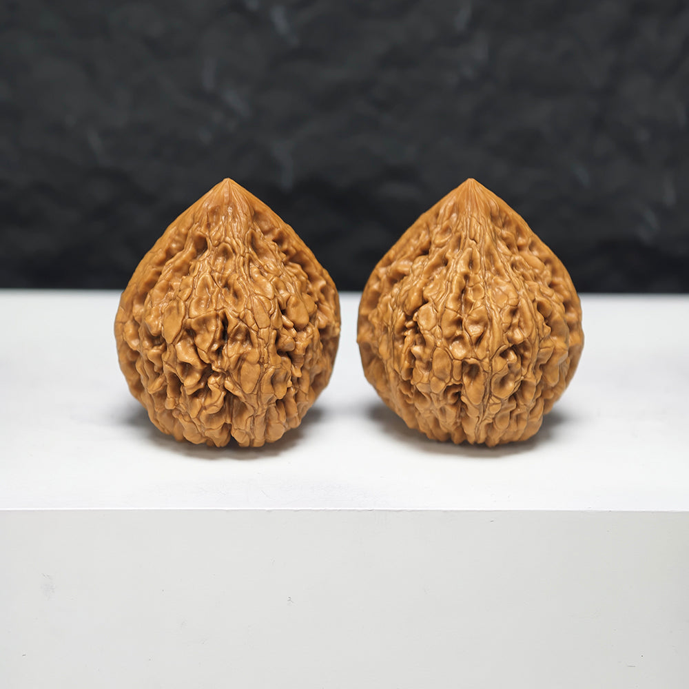 "Seated Buddha" Zuo Fo YX-E-179923 Collector Wenwan Walnuts Pair | 34.0mm x 35.0mm | YX-E-179923