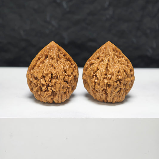 "Seated Buddha" Zuo Fo YX-E-179923 Collector Wenwan Walnuts Pair | 34.0mm x 35.0mm | YX-E-179923
