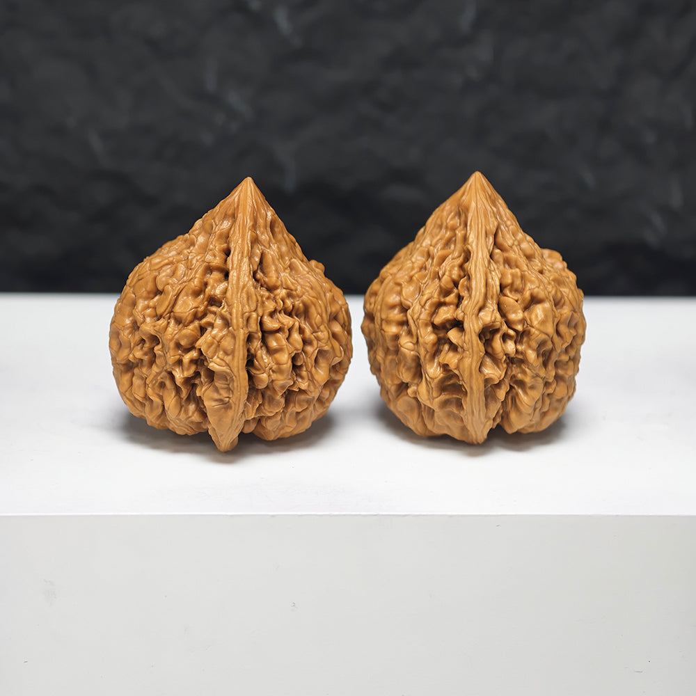 "Seated Buddha" Zuo Fo YX-E-179923 Collector Wenwan Walnuts Pair | 34.0mm x 35.0mm | YX-E-179923