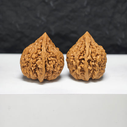 "Seated Buddha" Zuo Fo YX-E-179923 Collector Wenwan Walnuts Pair | 34.0mm x 35.0mm | YX-E-179923
