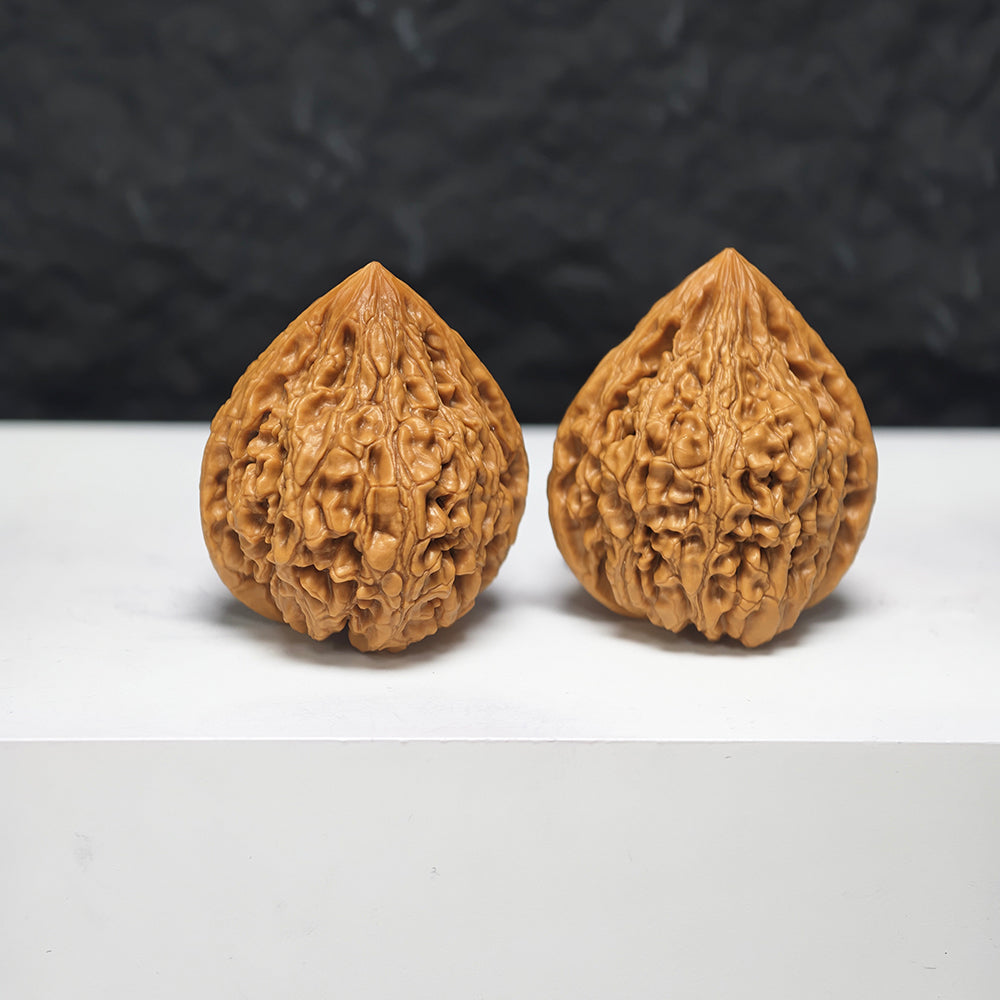 "Seated Buddha" Zuo Fo YX-E-179923 Collector Wenwan Walnuts Pair | 34.0mm x 35.0mm | YX-E-179923