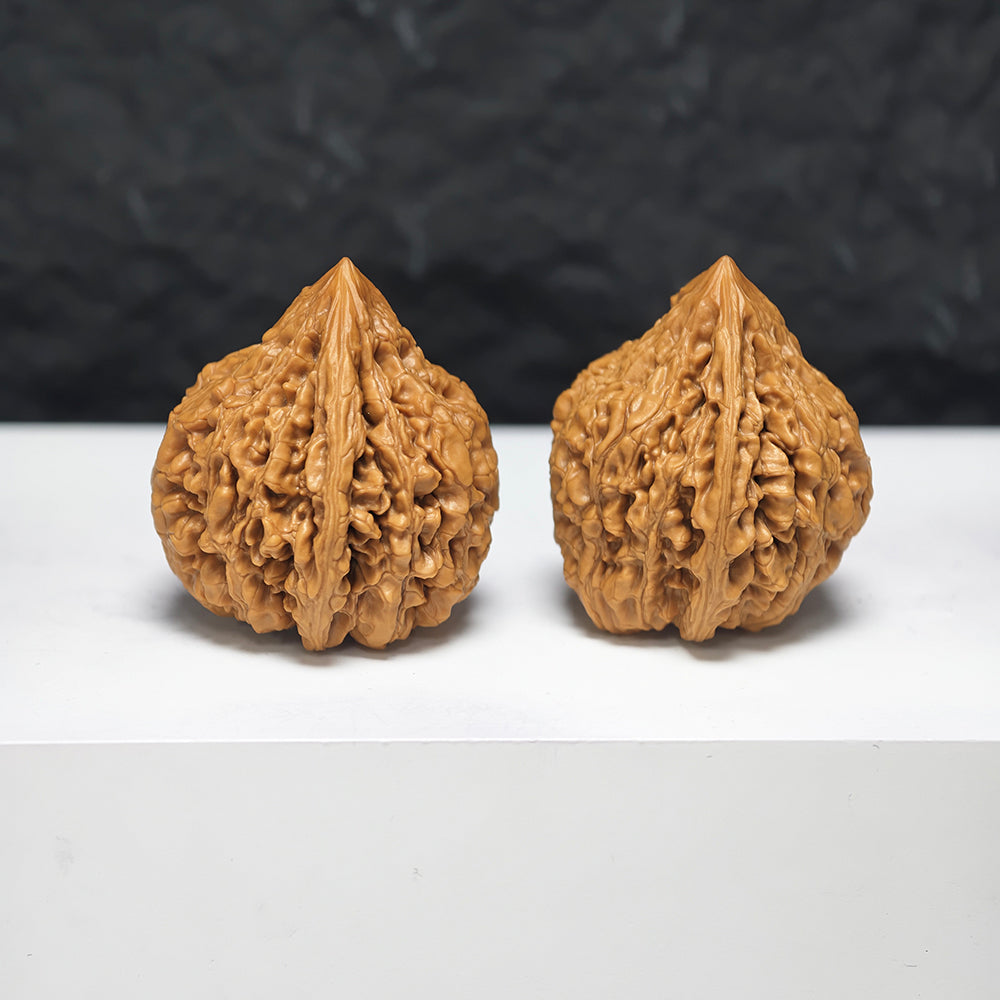 "Seated Buddha" Zuo Fo YX-E-179923 Collector Wenwan Walnuts Pair | 34.0mm x 35.0mm | YX-E-179923