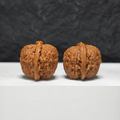 "Meteorite Ingot" Yun Shi Yuan Bao YB-SS-001925 Masterpiece Wenwan Walnuts Pair | 34.0mm x 34.0mm | YB-SS-001925