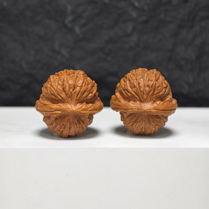 "Meteorite Ingot" Yun Shi Yuan Bao YB-SS-001925 Masterpiece Wenwan Walnuts Pair | 34.0mm x 34.0mm | YB-SS-001925