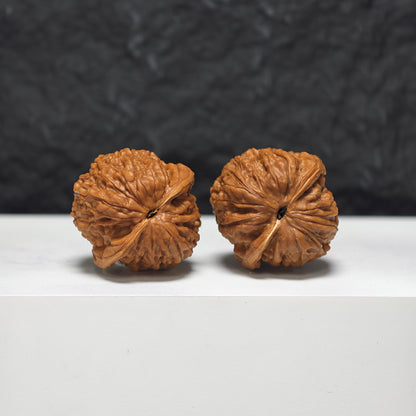 "Meteorite Ingot" Yun Shi Yuan Bao YB-SS-001925 Masterpiece Wenwan Walnuts Pair | 34.0mm x 34.0mm | YB-SS-001925