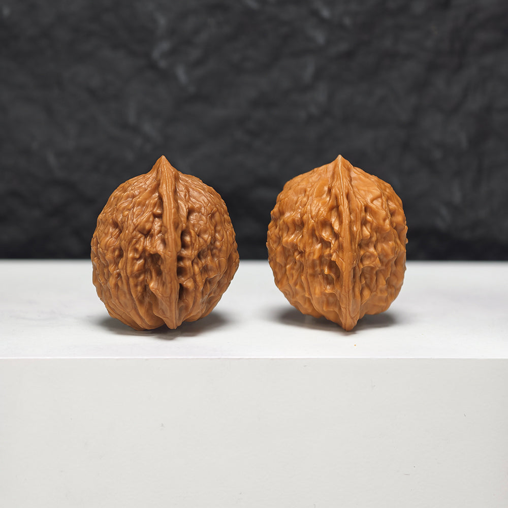 "Petite Beijing Scholar Hat" Xiu Zhen Jing Gong Zi Mao GZM-SS-001926 Masterpiece Wenwan Walnuts Pair | 33.0mm x 30.0mm | GZM-SS-001926
