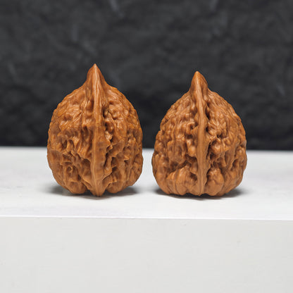 "Petite Official Hat" Xiu Zhen Da Guan Mao GM-SS-010927 Masterpiece Wenwan Walnuts Pair | 27.0mm x 26.0mm | GM-SS-010927