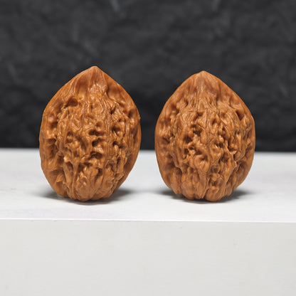 "Petite Official Hat" Xiu Zhen Da Guan Mao GM-SS-010927 Masterpiece Wenwan Walnuts Pair | 27.0mm x 26.0mm | GM-SS-010927