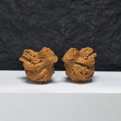 "Tiger Head Bird" Hu Tou Xiao Niao YX-E-188936 Collector Wenwan Walnuts Pair | 38.0mm x 41.0mm | YX-E-188936