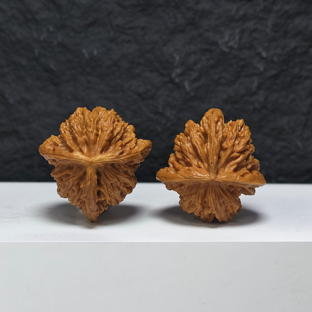 "Xiayunling Three-Ridge Dun" Xia Yun Ling San Leng Ding YX-E-192940 Collector Wenwan Walnuts Pair | 44.0mm x 44.0mm | YX-E-192940