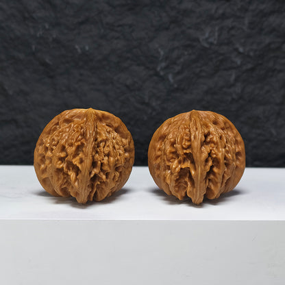 "Xiayunling Three-Ridge Dun" Xia Yun Ling San Leng Ding YX-E-192940 Collector Wenwan Walnuts Pair | 44.0mm x 44.0mm | YX-E-192940