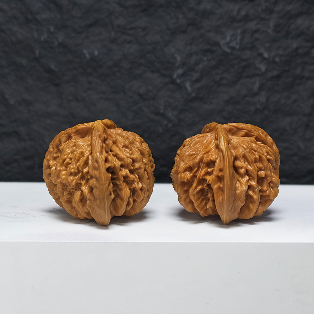 "Xiayunling Three-Ridge Dun" Xia Yun Ling San Leng Ding YX-E-192940 Collector Wenwan Walnuts Pair | 44.0mm x 44.0mm | YX-E-192940