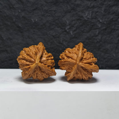 "Xiayunling Three-Ridge Dun" Xia Yun Ling San Leng Ding YX-E-192940 Collector Wenwan Walnuts Pair | 44.0mm x 44.0mm | YX-E-192940