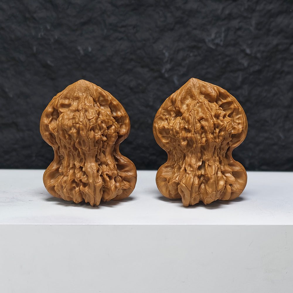 "Kirin Scale Gourd of Fortune" Qi Lin Wen Hu Lu Fu Lu YX-E-186934 Collector Wenwan Walnuts Pair | 40.0mm x 36.0mm | YX-E-186934