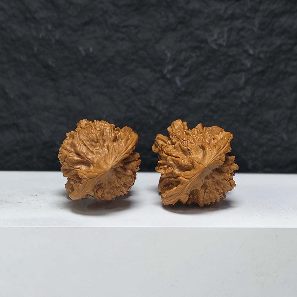"Kirin Scale Gourd of Fortune" Qi Lin Wen Hu Lu Fu Lu YX-E-186934 Collector Wenwan Walnuts Pair | 40.0mm x 36.0mm | YX-E-186934