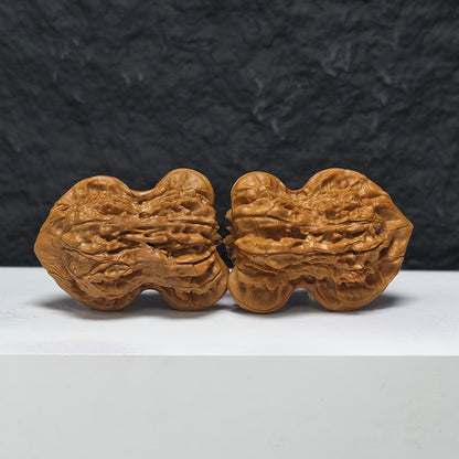 "Kirin Scale Gourd of Fortune" Qi Lin Wen Hu Lu Fu Lu YX-E-186934 Collector Wenwan Walnuts Pair | 40.0mm x 36.0mm | YX-E-186934