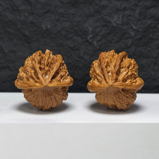 "Kirin Scale Dragon Head" Qi Lin Wen Long Shou YX-E-193941 Collector Wenwan Walnuts Pair | 45.0mm x 49.0mm | YX-E-193941